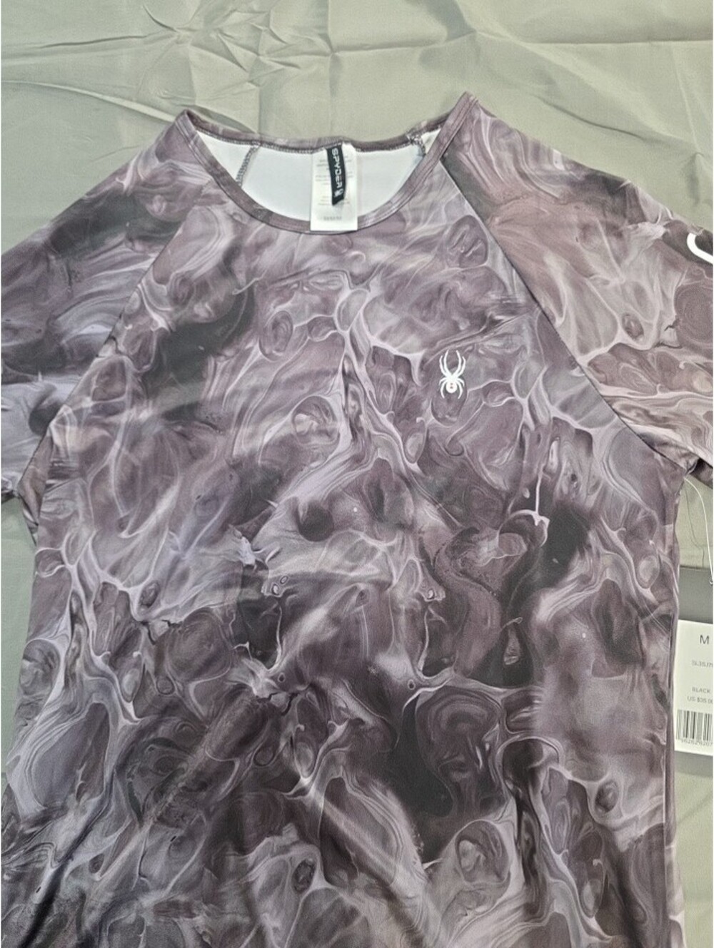 Spyder Men’s Long Sleeve Rash Guard Swim Shirt Size M UPF 30+ Surf Sand Sun